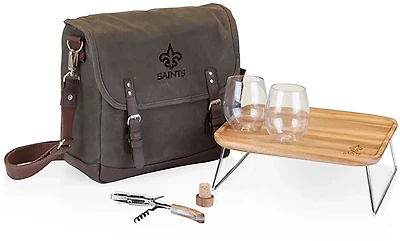 Picnic Time New Orleans Saints Adventure Wine Bag and Table Set