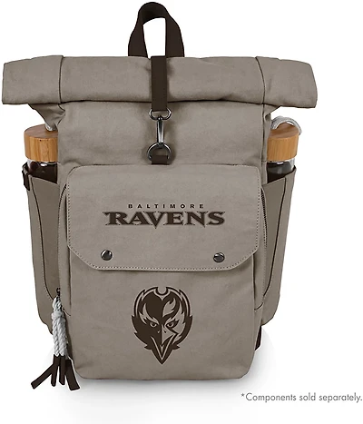 Picnic Time Baltimore Ravens Carmel Roll Top 35 Can Backpack Cooler