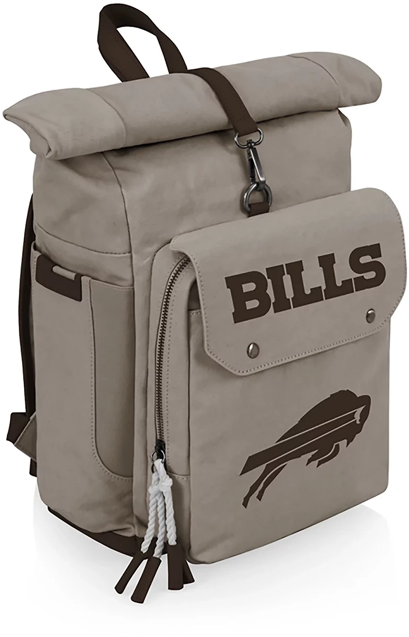 Picnic Time Buffalo Bills Carmel Roll Top 35 Can Backpack Cooler