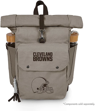 Picnic Time Cleveland Browns Carmel Roll Top 35 Can Backpack Cooler