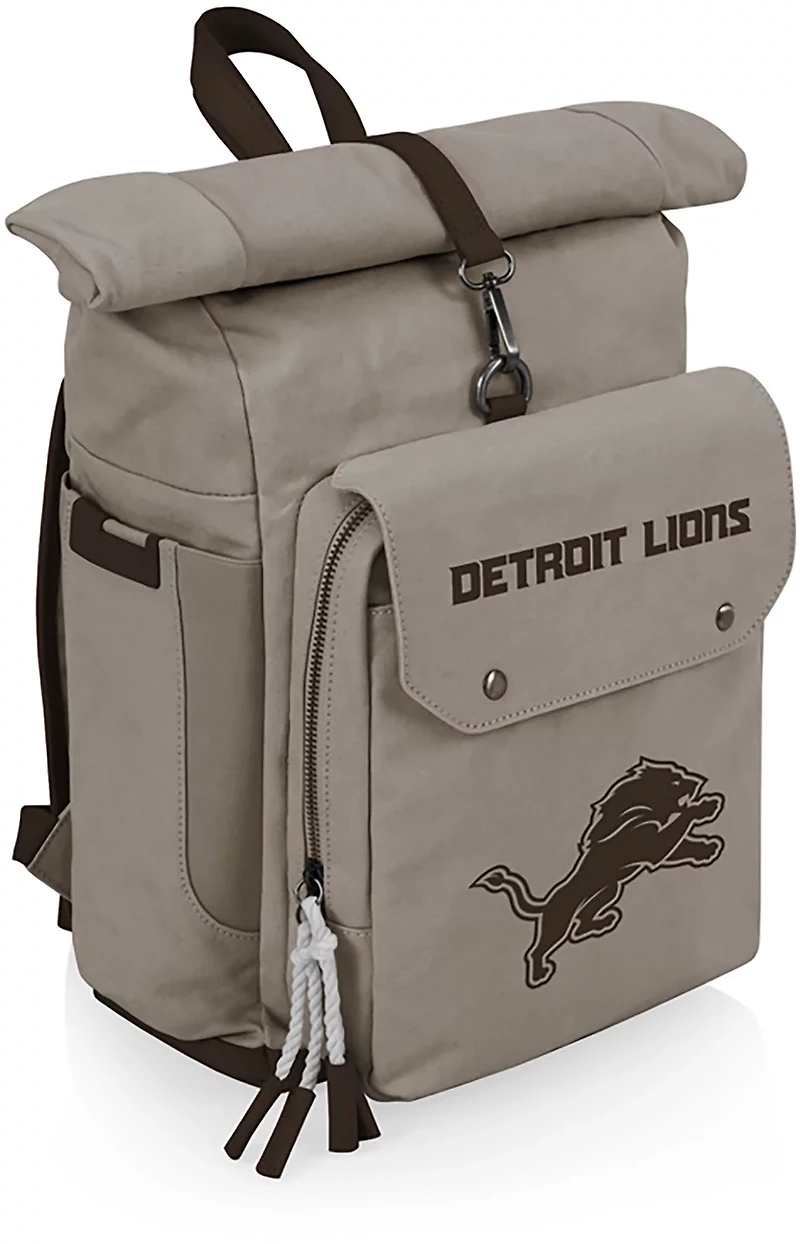 Picnic Time Detroit Lions Carmel Roll Top 35 Can Backpack Cooler