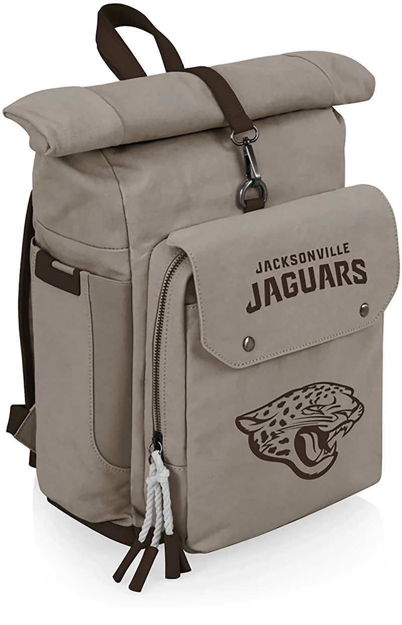 Picnic Time Jacksonville Jaguars Carmel Roll Top 35 Can Backpack Cooler