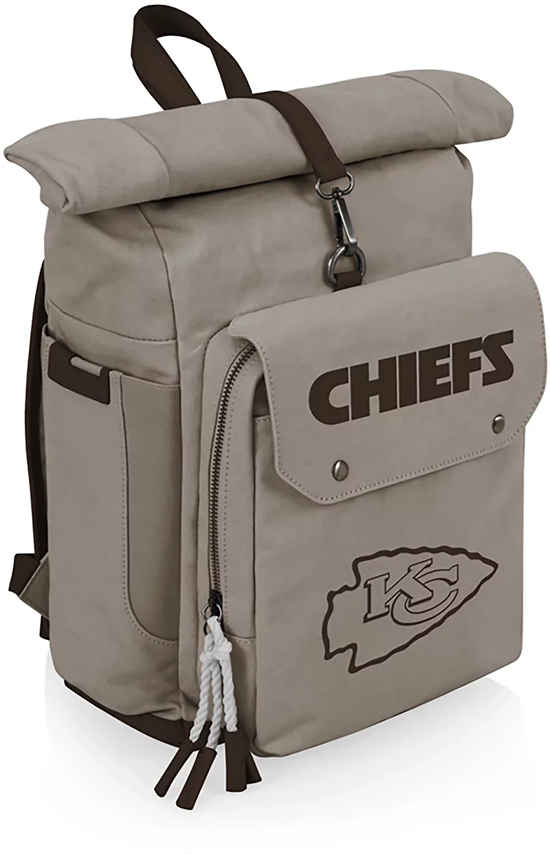 Picnic Time Kansas City Chiefs Carmel Roll Top 35 Can Backpack Cooler