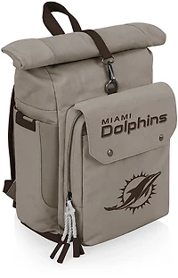 Picnic Time Miami Dolphins Carmel Roll Top 35 Can Backpack Cooler