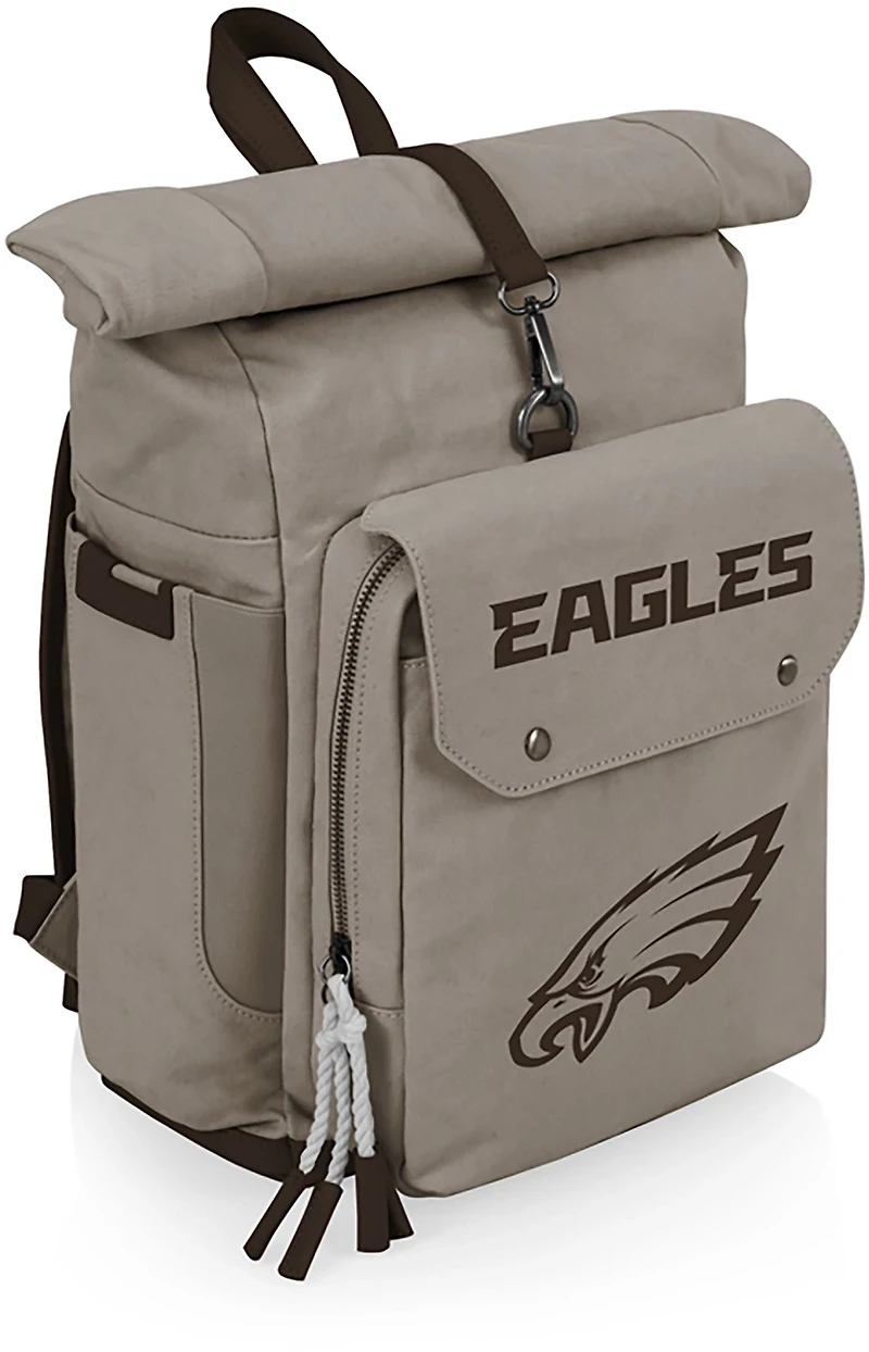Picnic Time Philadelphia Eagles Carmel Roll Top 35 Can Backpack Cooler
