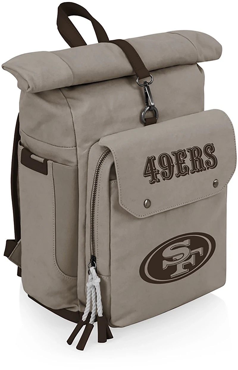 Picnic Time San Francisco 49ers Carmel Roll Top 35 Can Backpack Cooler