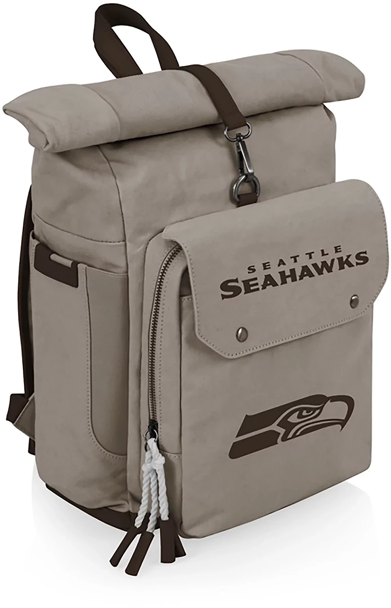 Picnic Time Seattle Seahawks Carmel Roll Top 35 Can Backpack Cooler