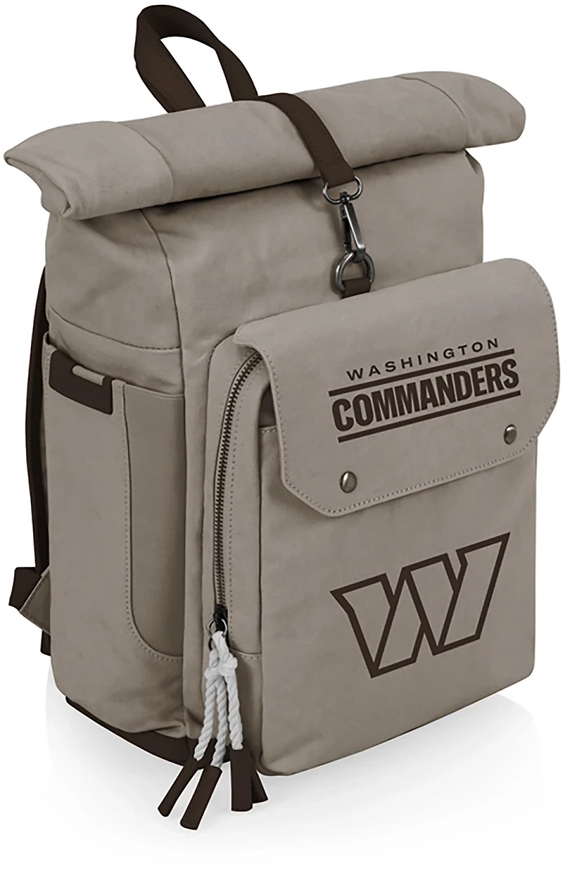 Picnic Time Washington Commanders Carmel Roll Top 35 Can Backpack Cooler
