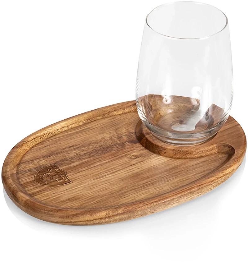 Picnic Time Las Vegas Raiders Wine Appetizer Plates 4-Pack