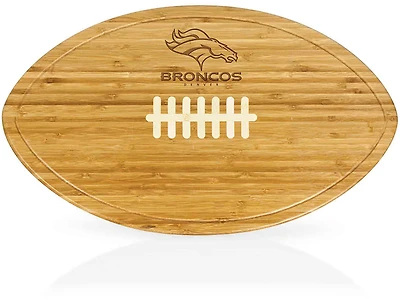 Picnic Time Denver Broncos Kickoff XL Football Cutting Board and Serving Tray