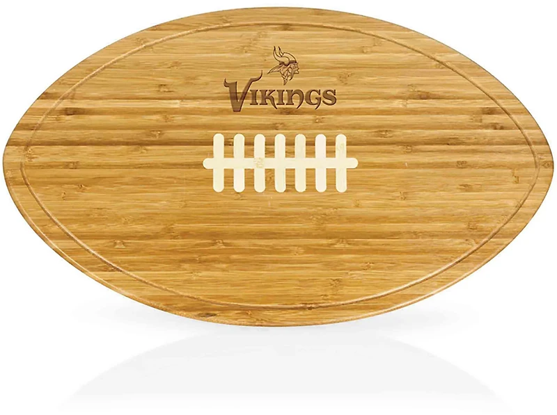 Picnic Time Minnesota Vikings Kickoff XL Football Cutting Board and Serving Tray