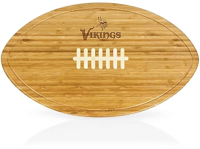 Picnic Time Minnesota Vikings Kickoff XL Football Cutting Board and Serving Tray