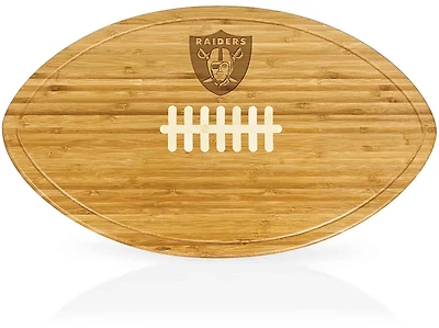 Picnic Time Las Vegas Raiders Kickoff XL Football Cutting Board and Serving Tray