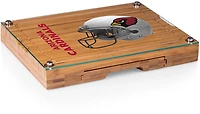 Picnic Time Arizona Cardinals Concerto Glass Top Cheese Cutting Board and Tools Set