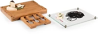 Picnic Time Atlanta Falcons Concerto Glass Top Cheese Cutting Board and Tools Set