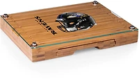Picnic Time Baltimore Ravens Concerto Glass Top Cheese Cutting Board and Tools Set