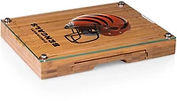 Picnic Time Cincinnati Bengals Concerto Glass Top Cheese Cutting Board and Tools Set