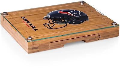 Picnic Time Houston Texans Concerto Glass Top Cheese Cutting Board and Tools Set