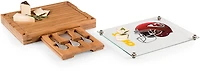 Picnic Time Kansas City Chiefs Concerto Glass Top Cheese Cutting Board and Tools Set