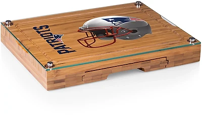 Picnic Time New England Patriots Concerto Glass Top Cheese Cutting Board and Tools Set