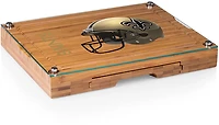 Picnic Time New Orleans Saints Concerto Glass Top Cheese Cutting Board and Tools Set