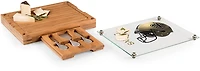 Picnic Time New Orleans Saints Concerto Glass Top Cheese Cutting Board and Tools Set