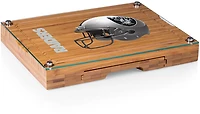 Picnic Time Las Vegas Raiders Concerto Glass Top Cheese Cutting Board and Tools Set