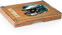 Picnic Time Philadelphia Eagles Concerto Glass Top Cheese Cutting Board and Tools Set