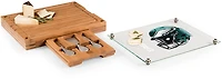 Picnic Time Philadelphia Eagles Concerto Glass Top Cheese Cutting Board and Tools Set