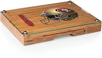 Picnic Time San Francisco 49ers Concerto Glass Top Cheese Cutting Board and Tools Set