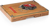 Picnic Time Tampa Bay Buccaneers Concerto Glass Top Cheese Cutting Board and Tools Set