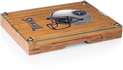 Picnic Time Tennessee Titans Concerto Glass Top Cheese Cutting Board and Tools Set