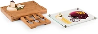 Picnic Time Washington Commanders Concerto Glass Top Cheese Cutting Board and Tools Set