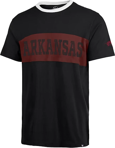 '47 Men's Arkansas Razorbacks Double Header Closer Parker Franklin Short Sleeve T-shirt
