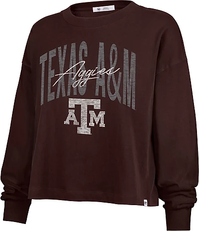 47 Women's Texas A&M Muse Sydney Long Sleeve Crew Sweatshirt