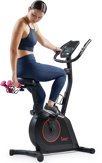 Sunny Health & Fitness Smart Magnetic Resistance Upright Exercise Bike