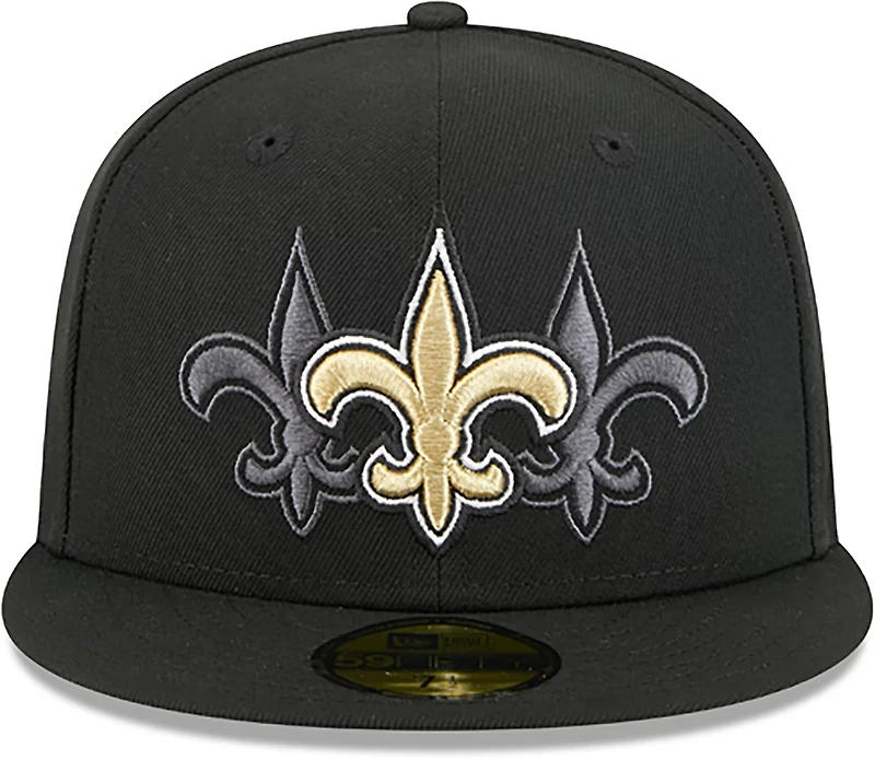 New Era Men’s New Orleans Saints Tri Hit OTC 59FIFTY Cap