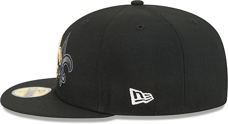 New Era Men’s New Orleans Saints Tri Hit OTC 59FIFTY Cap