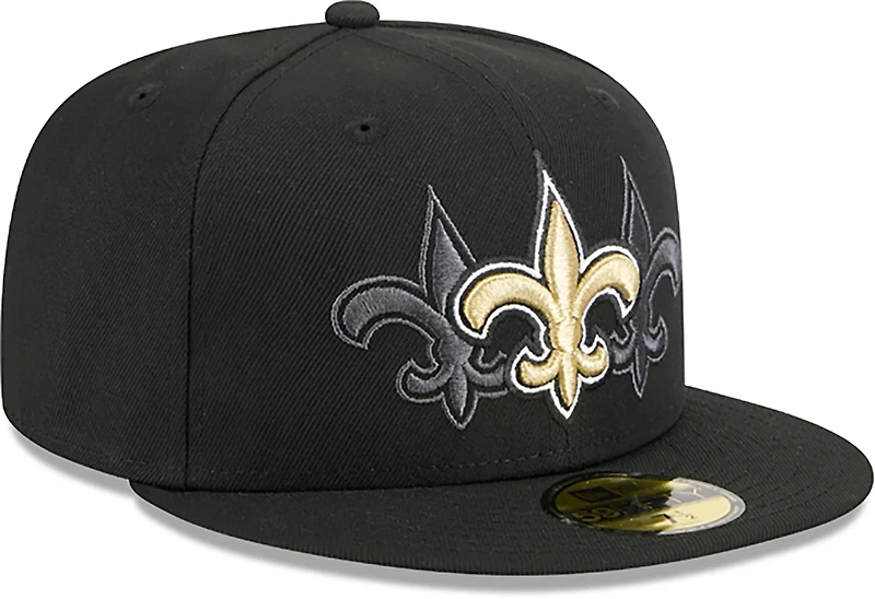 New Era Men’s New Orleans Saints Tri Hit OTC 59FIFTY Cap