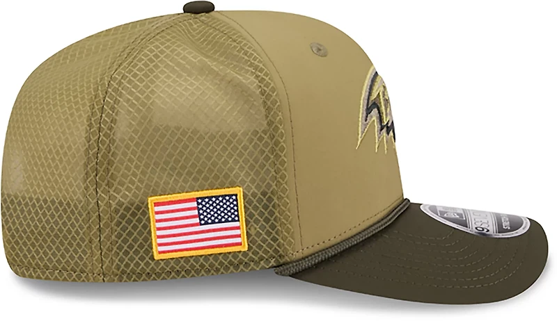 New Era Men's Ravens 25 Salute to Service 9SEVENTY Cap