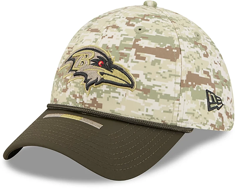 New Era Men's Ravens 25 Salute to Service Camo 39THIRTY Cap