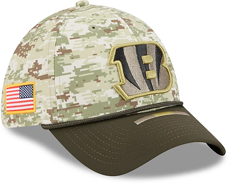 New Era Men's Bengals 25 Salute to Service Camo 39THIRTY Cap