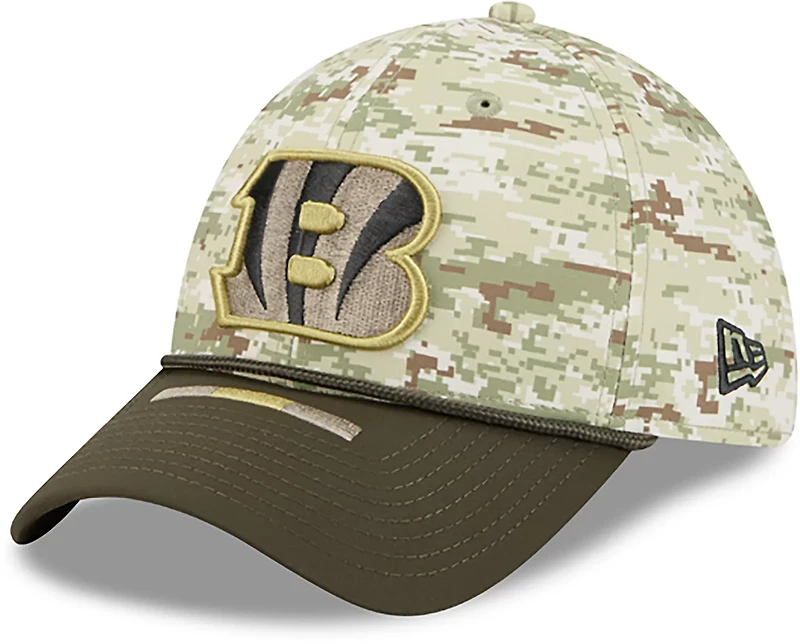 New Era Men's Bengals 25 Salute to Service Camo 39THIRTY Cap