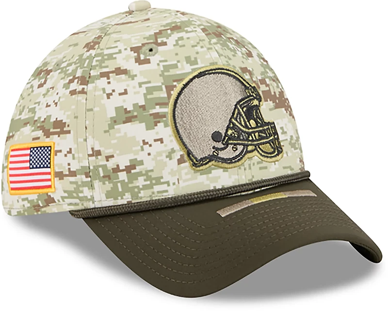 New Era Men's Browns 25 Salute to Service Camo 39THIRTY Cap