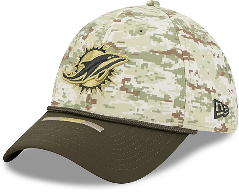 New Era Men's Dolphins 25 Salute to Service Camo 39THIRTY Cap