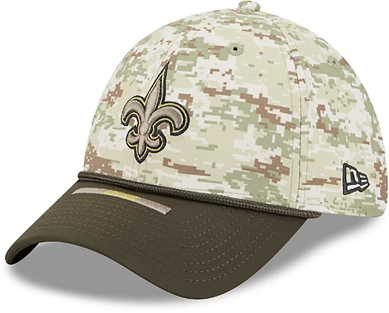 New Era Men's Saints 25 Salute to Service Camo 39THIRTY Cap