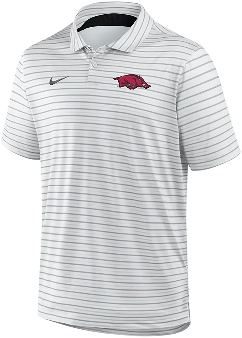 Nike Men's University of Arkansas Dri-FIT Stripe Tour Polo Shirt