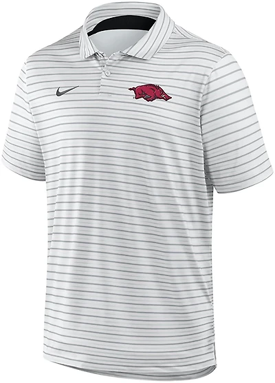 Nike Men's University of Arkansas Dri-FIT Stripe Tour Polo Shirt