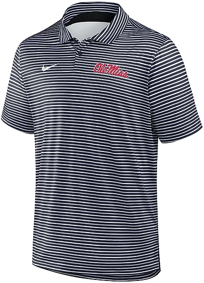 Nike Men's University of Mississippi Dri-FIT Stripe Tour Polo Shirt