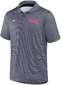 Nike Men's University of Mississippi Dri-FIT Stripe Tour Polo Shirt